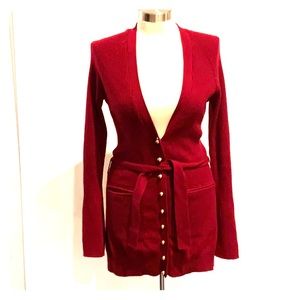 Burgundy Marc Jacobs cashmere cardigan